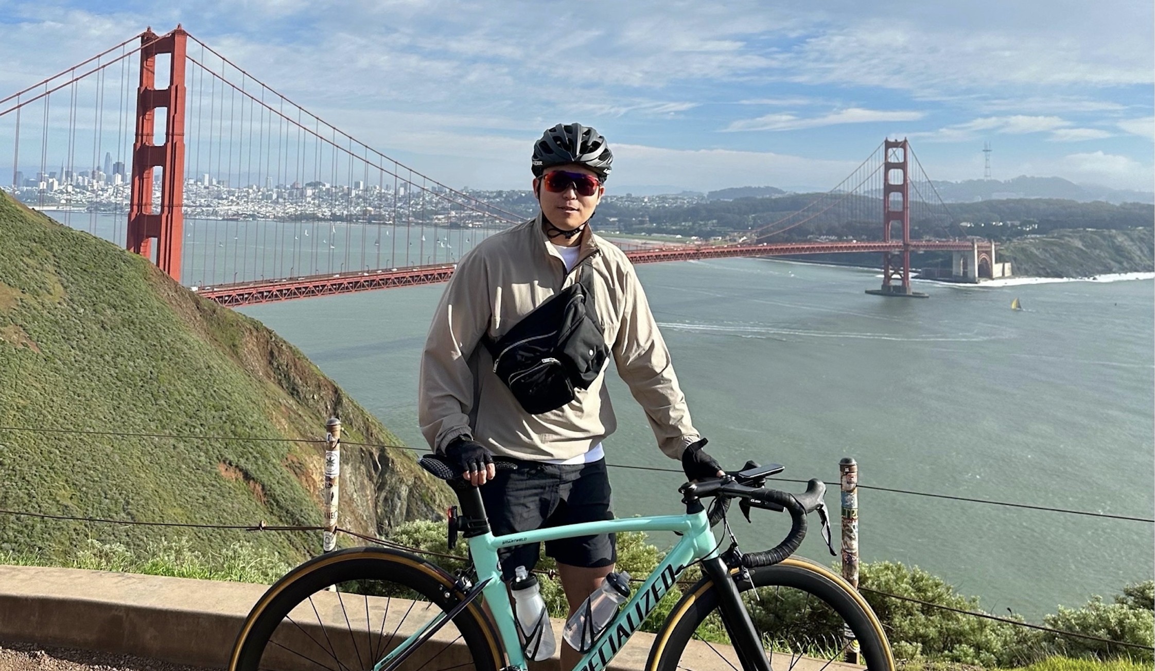Cycling near the Golden Gate Bridge