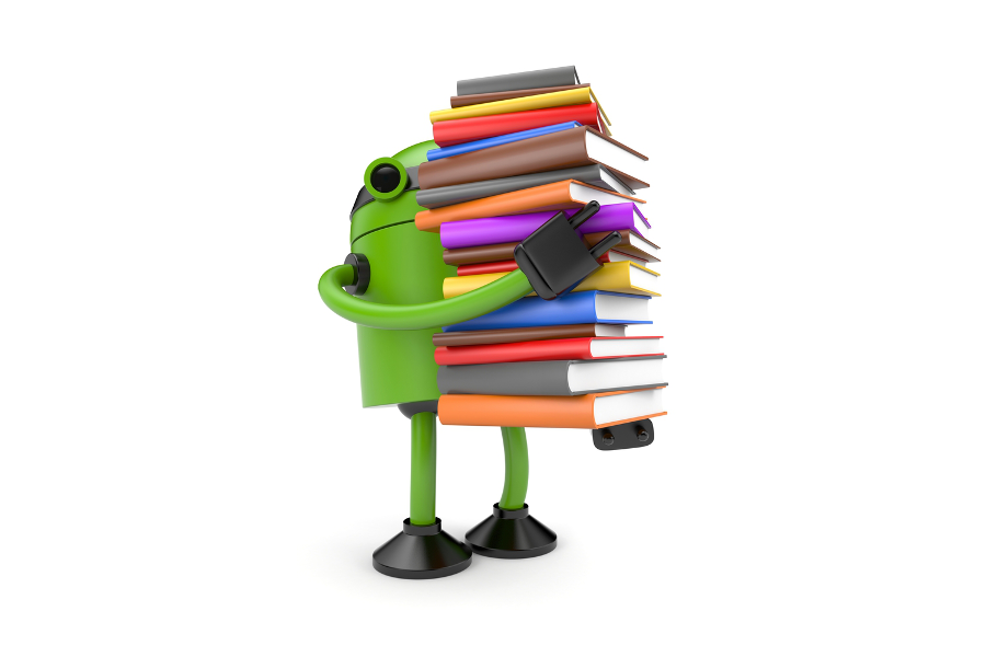 Diagram of Android Support Library layering over the platform